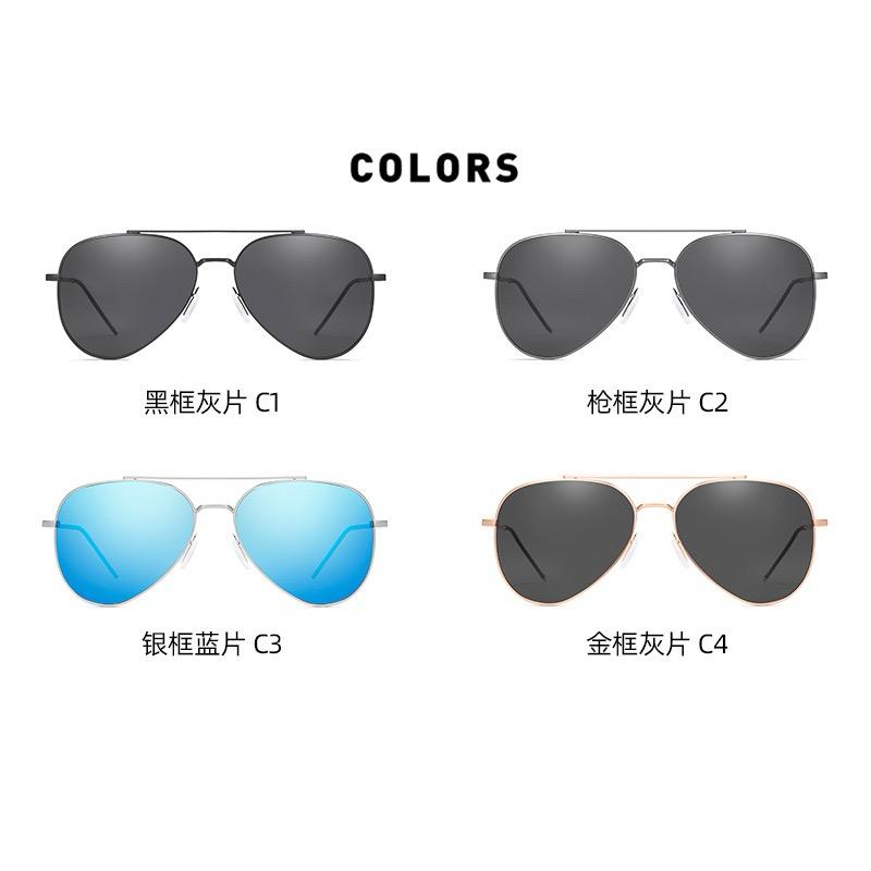 Classic Big Pilot Polarized Sunglasses Men Luxury Metal Black Aviation Sun Glasses Male Fashion Driving Vacation Shades UV400