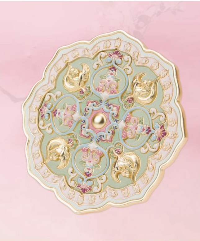 Chinese Culture Metal Relief Makeup Mirror Without Handle Retro Chinese Portable Small Mirror Pocket Makeup Mirror Dressing Gift For Women Girls