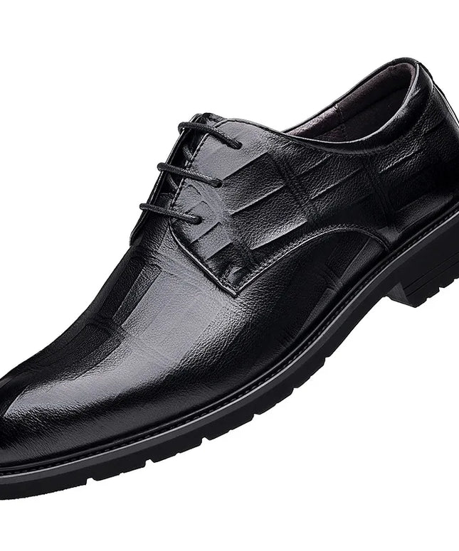 Men's New Genuine Leather Shoes Square Toe Business Dress High-end Mens Formal Shoes Breathable Comfortable Shoes