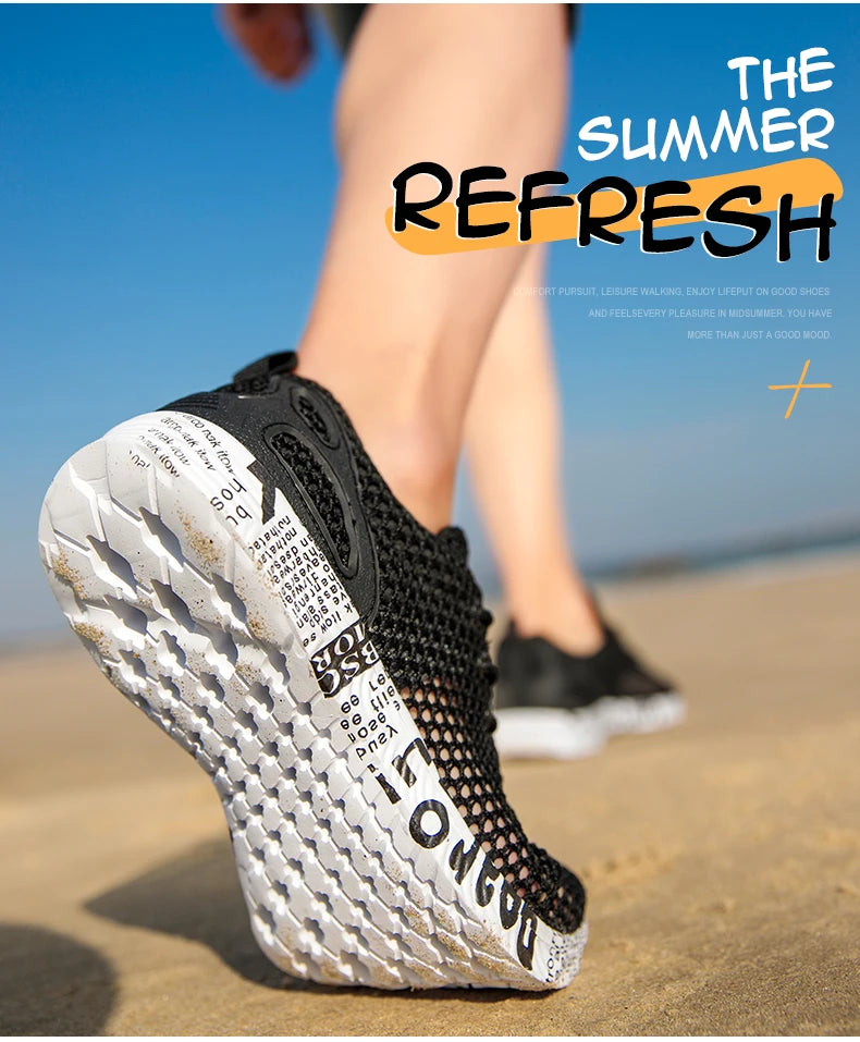 Hight Quality Summer Mens Casual Shoes Aqua Shoes Origin Air Mesh Sneakers Fashion Foam Sport Footwear Beach Shoes Water Shoes