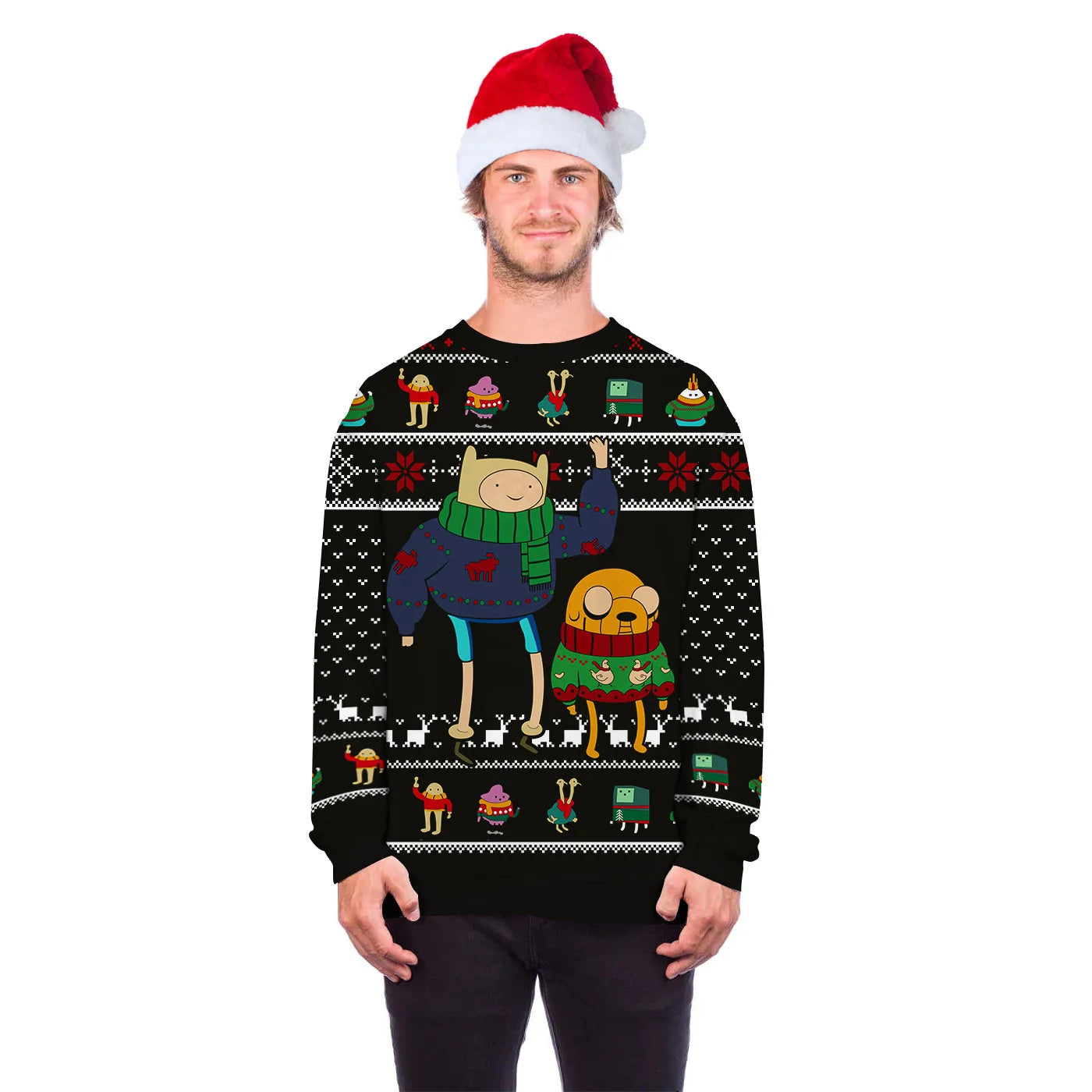 Ugly Christmas Sweater Fun 3D Printed Sweater Fashion Unisex Long-sleeved Hooded Sweater Autumn Funny Christmas Party