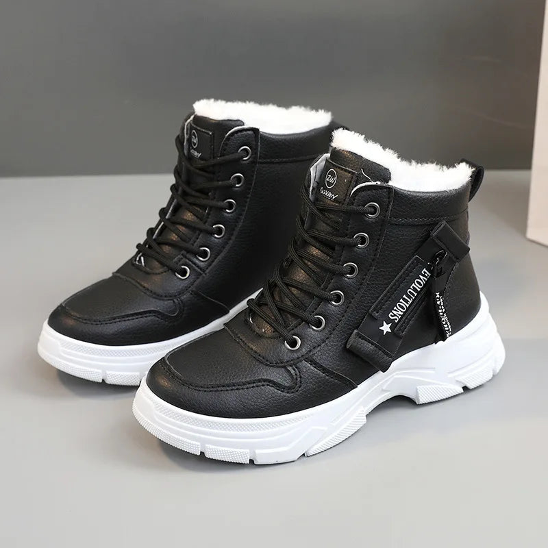 Designer Fashion Women‘s Ankle Boots Spring Comfortable Soft-sole High Top Shoes Sneakers Non Silip Wear-resistant Casual Shoes