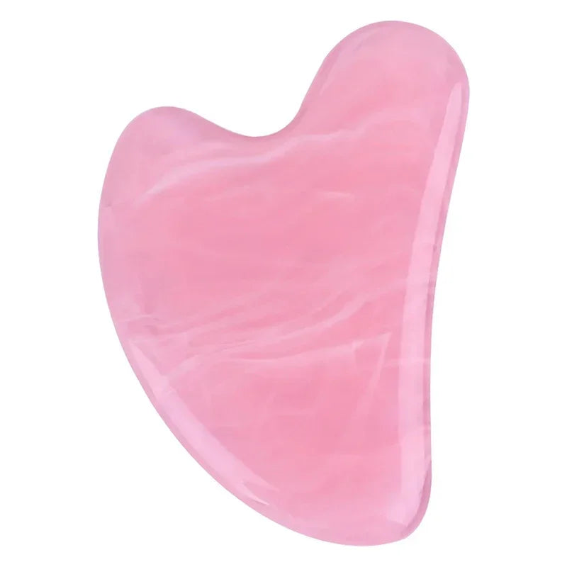 Rose quartz Natural resin Gua Sha Massage Board Rose Face Massager Scrapers Tools For Face Neck Back Body SPA Massage Tools괄사 마사지