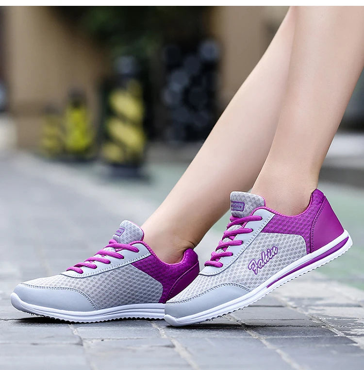 Sneakers Women Fashion Lace Up Ladies Vulcanized Shoes Trainers Sneakers For Women New Outdoor Zapatillas Mujer Female Footwear