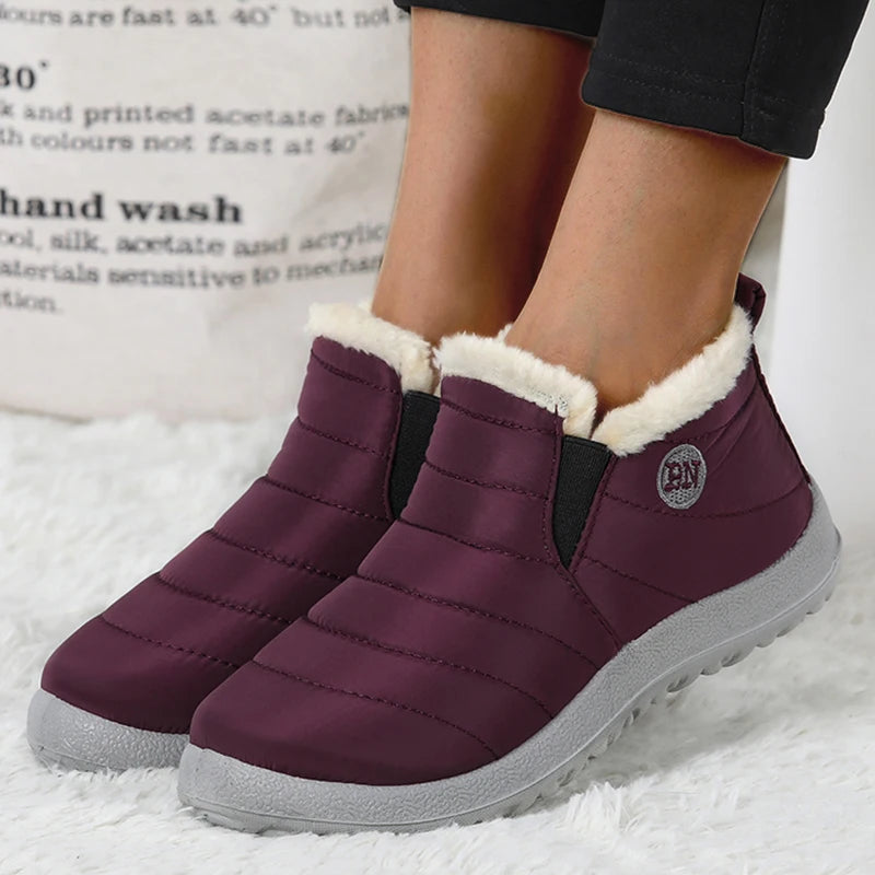 Platform Boots Women Snow New Ladies Shoes Slip On Shoes Woman Punk Ankle Boots Soft Plus Size Botas Mujer Winter Female Booties