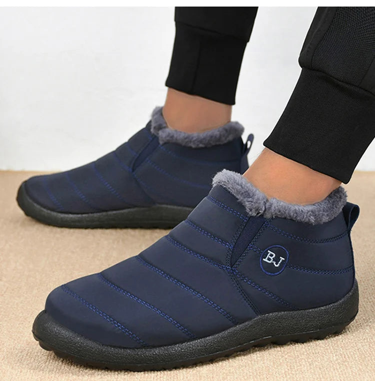 Snow Warm Boots Men Plush Men's Winter Shoes Hiking Booties For Men Couple Waterproof Ankle Boots Footwear Men's Work Shoes