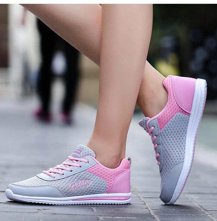 Sneakers Women Fashion Lace Up Ladies Vulcanized Shoes Trainers Sneakers For Women New Outdoor Zapatillas Mujer Female Footwear