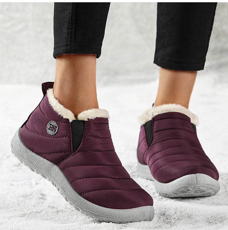 Platform Boots Women Snow New Ladies Shoes Slip On Shoes Woman Punk Ankle Boots Soft Plus Size Botas Mujer Winter Female Booties