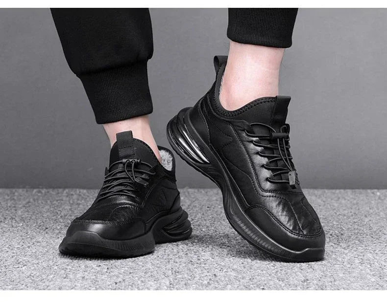 2024Men’s Warm Snow Boots Winter Fashion Men‘s Cotton Shoes Black Warm Casual Shoes for Men Casual Comfortable Plush Sneakers