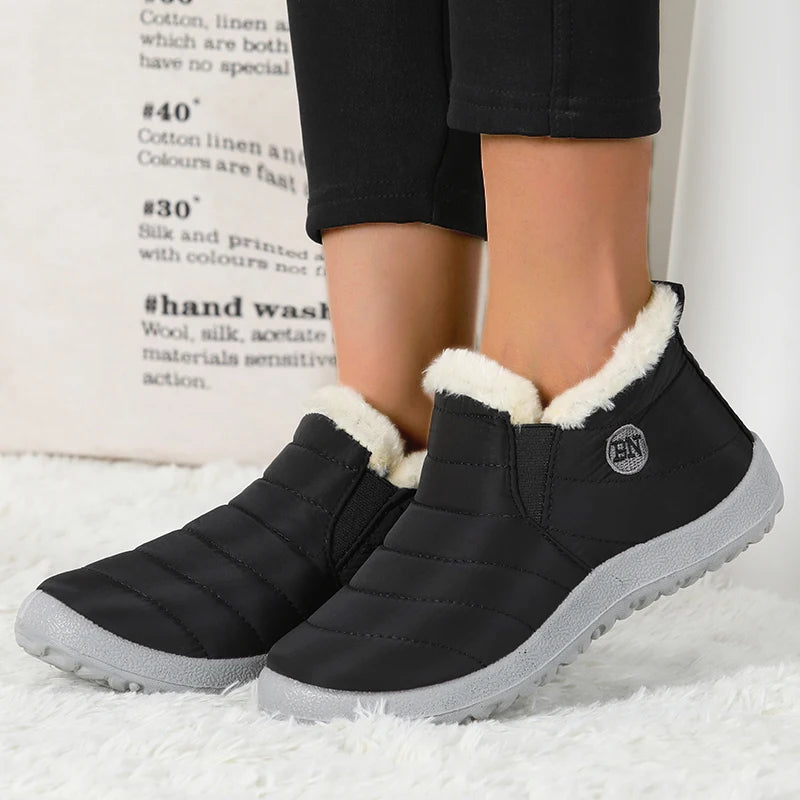 Platform Boots Women Snow New Ladies Shoes Slip On Shoes Woman Punk Ankle Boots Soft Plus Size Botas Mujer Winter Female Booties