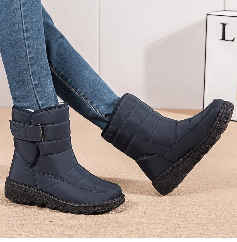 Women's Boots Snow Casual Woman Shoes Platform Shoes Women Fashion Waterproof Mid High Boots Platform Botas Mujer Boots Women