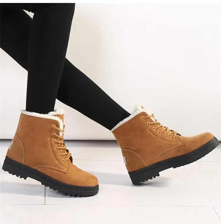 Women's Boots Snow Soft Shoes Woman Platform Ladies Shoes Casual Mid Women's High Boots Flat Winter Girls Boots Botas Mujer