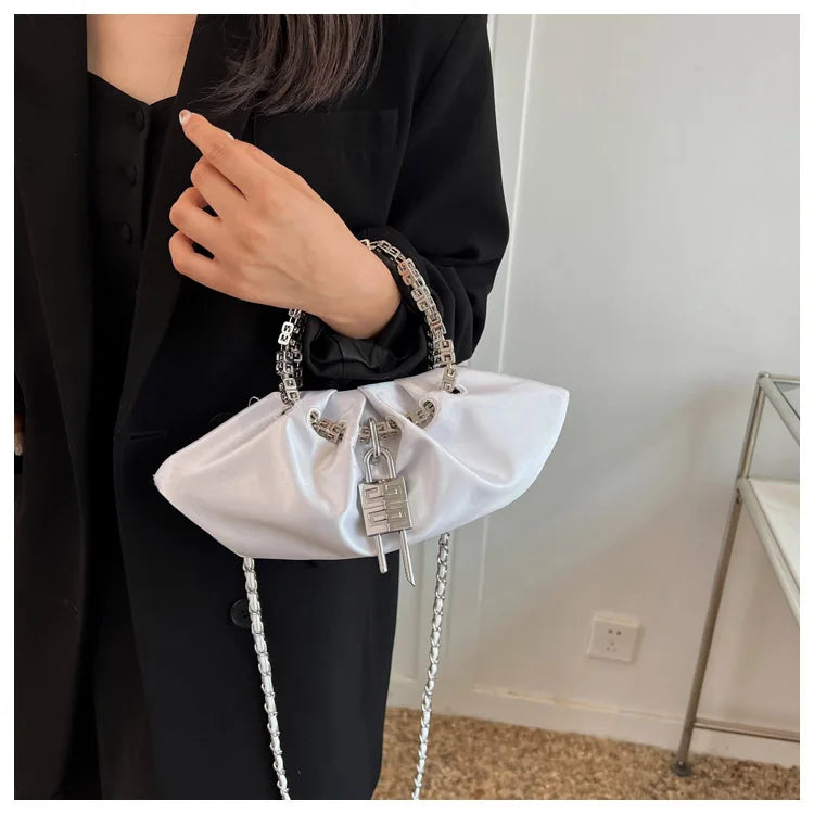 Stain Hobos Shoudler Crossbody Bag for Women Casual Tote Handbag and Purses 2024 New Trendy Clutches Lady‘s Messenger Bag