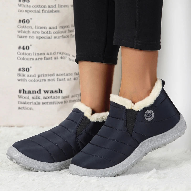 Platform Boots Women Snow New Ladies Shoes Slip On Shoes Woman Punk Ankle Boots Soft Plus Size Botas Mujer Winter Female Booties