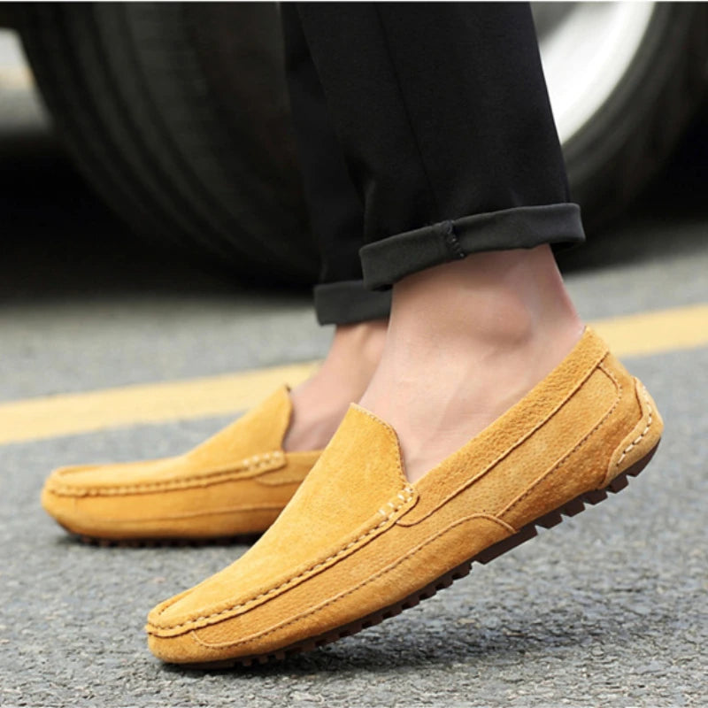 Suede Leather Men’s Loafers Luxury 2024 Casual Shoes for Men Boat Shoes Handmade Men Slipon Driving Shoes Male Moccasins Zapatos