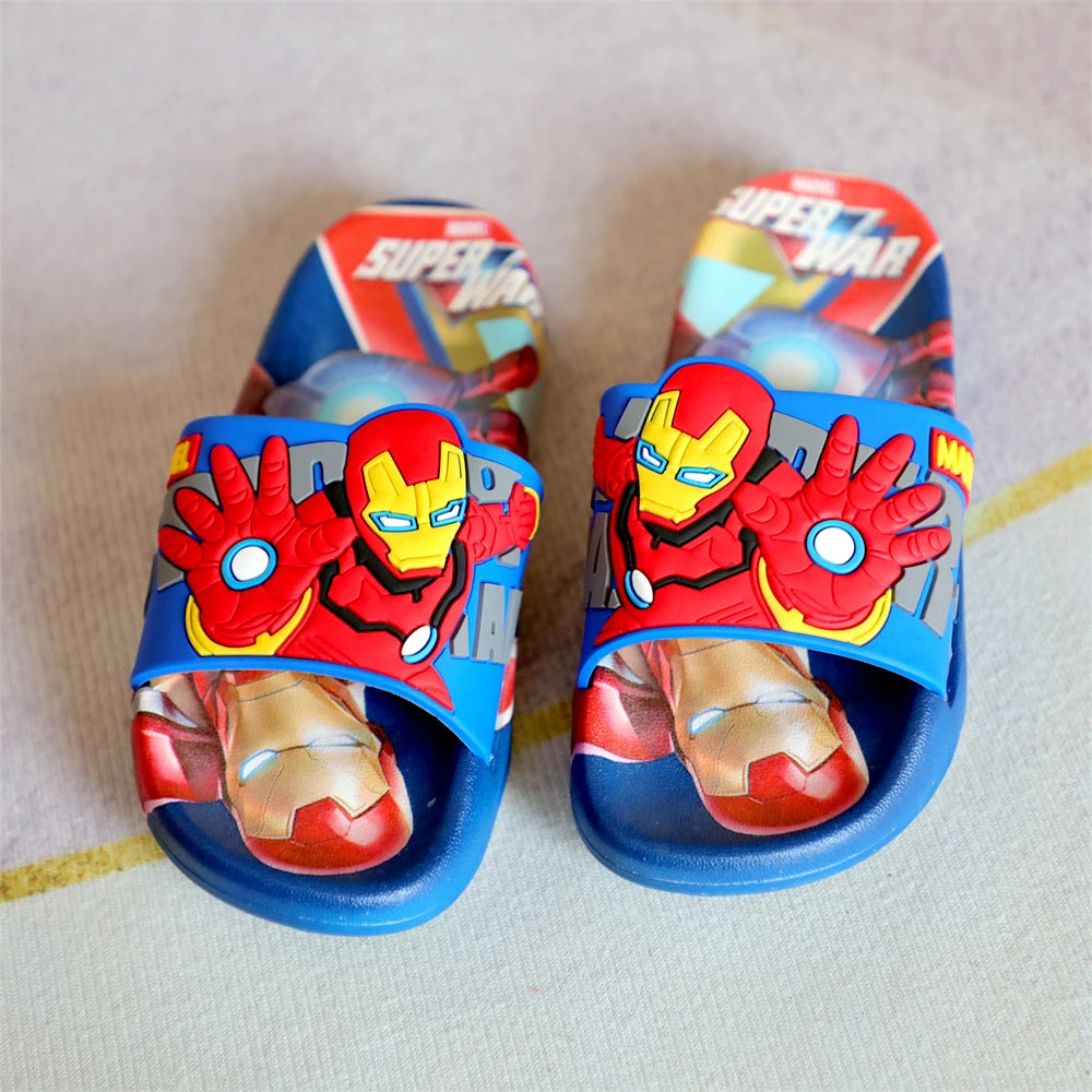 Children‘s Boys Girls Slippers Cars Cartoon Animals Prints Shoes Fashion Cute Shoes Bathroom Kids Toddler Slippers Flat Heels