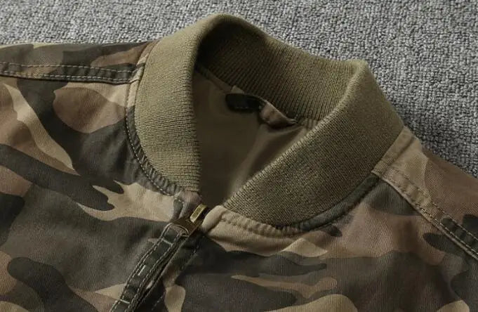 Autumn Winter Jackets American Camouflage Work Coat Men's Casual Outwear Zipper Stand Collar Jacket Men's Clothing