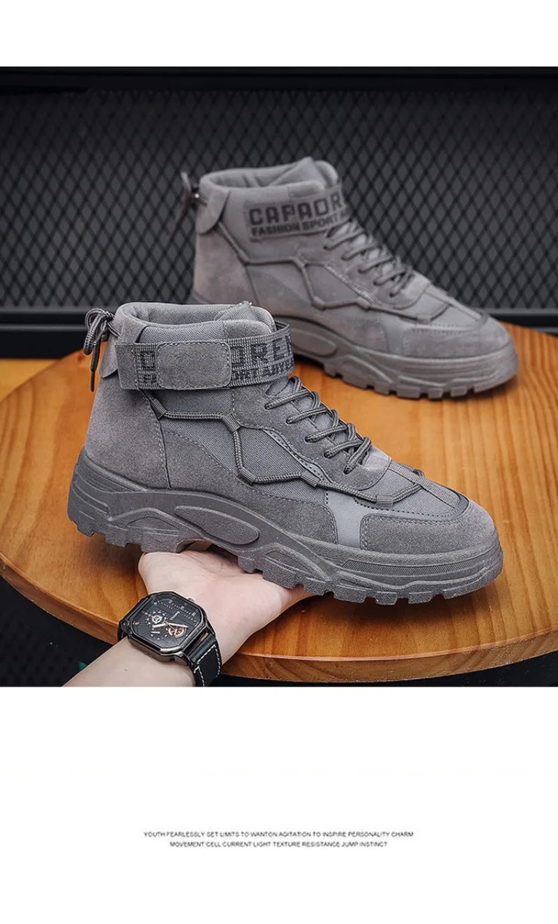 Design Men‘s Boots Original Boots Luxury Brand Men Desert Ankle Boots Outdoor Casual Light Non-slip Hiking Shoes Bota Masculina