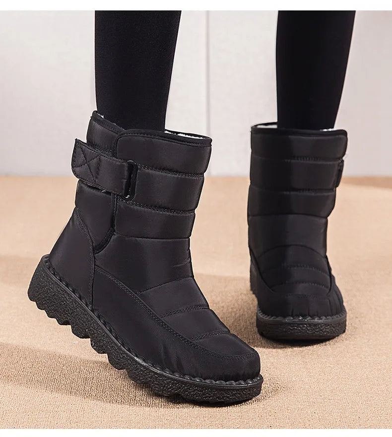 Women's Boots Snow Casual Woman Shoes Platform Shoes Women Fashion Waterproof Mid High Boots Platform Botas Mujer Boots Women