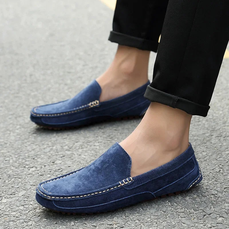 Suede Leather Men’s Loafers Luxury 2024 Casual Shoes for Men Boat Shoes Handmade Men Slipon Driving Shoes Male Moccasins Zapatos