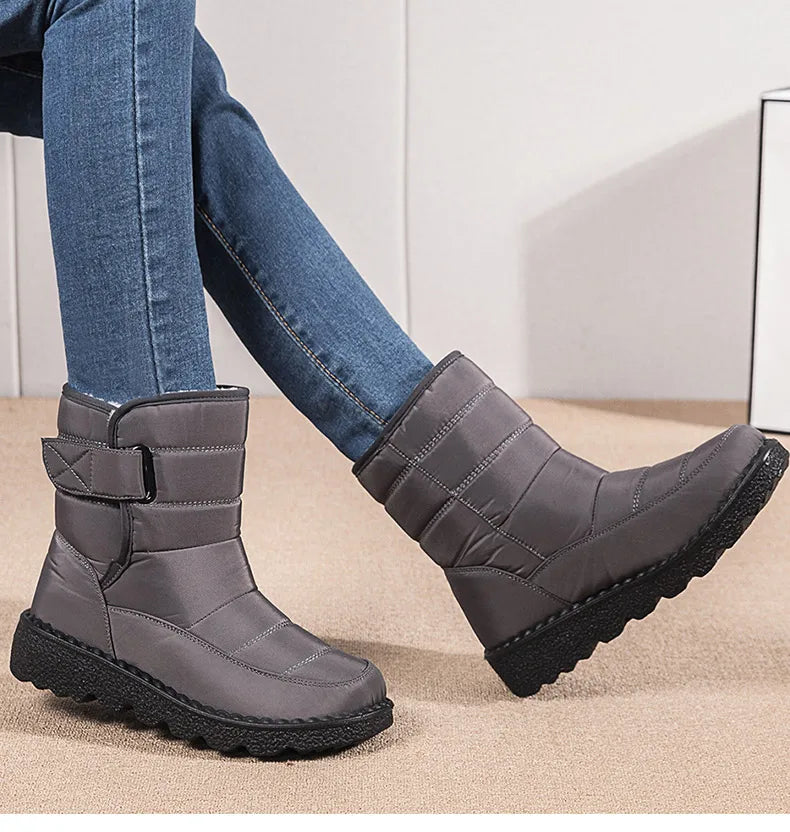 Women's Boots Snow Casual Woman Shoes Platform Shoes Women Fashion Waterproof Mid High Boots Platform Botas Mujer Boots Women