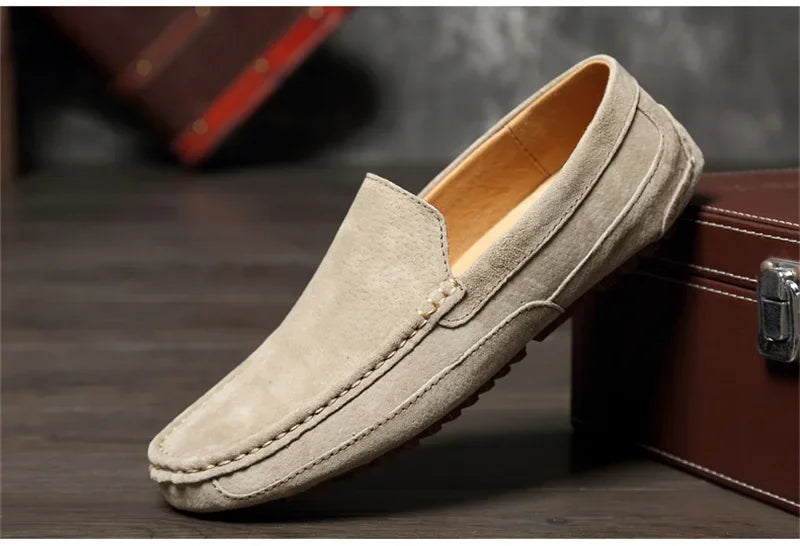 Suede Leather Men’s Loafers Luxury 2024 Casual Shoes for Men Boat Shoes Handmade Men Slipon Driving Shoes Male Moccasins Zapatos