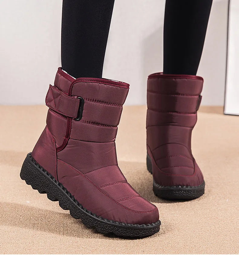 Women's Boots Snow Casual Woman Shoes Platform Shoes Women Fashion Waterproof Mid High Boots Platform Botas Mujer Boots Women