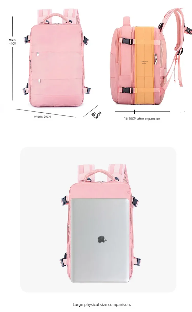 Travel Backpack Women Travel Lightweight Large Capacity Luggage Bag Multifunctional Casual Business 15.6inch Computer Backpack S