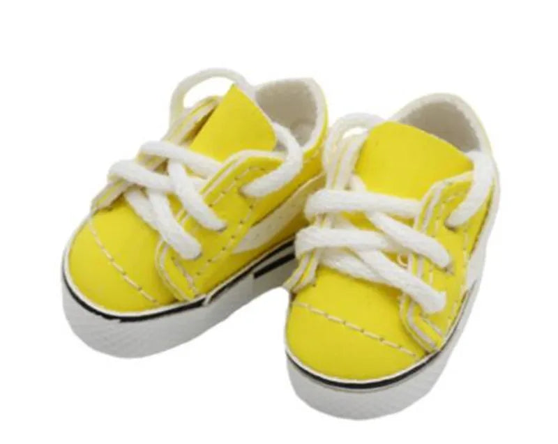 Hot Welcome New Fashion Design Canvas Shoes For 15cm Dolls 1/6 Bjd Dolls Shoes 4 colors Doll Shoes Children’s day Gift .