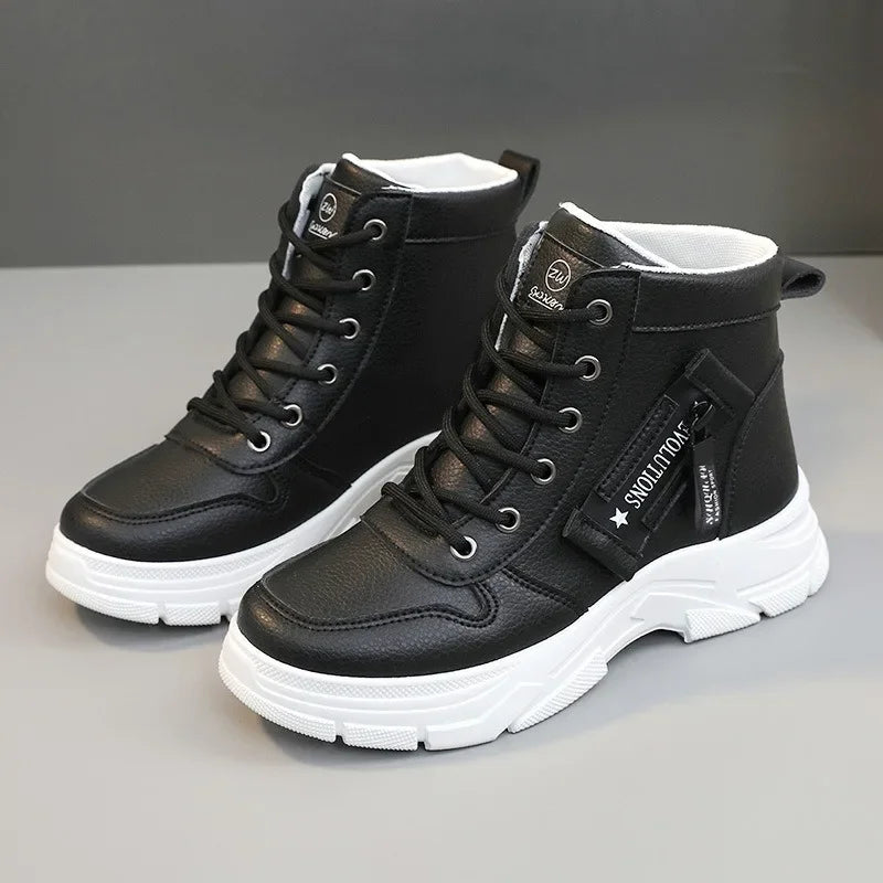 Designer Fashion Women‘s Ankle Boots Spring Comfortable Soft-sole High Top Shoes Sneakers Non Silip Wear-resistant Casual Shoes