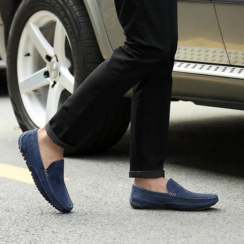 Suede Leather Men’s Loafers Luxury 2024 Casual Shoes for Men Boat Shoes Handmade Men Slipon Driving Shoes Male Moccasins Zapatos