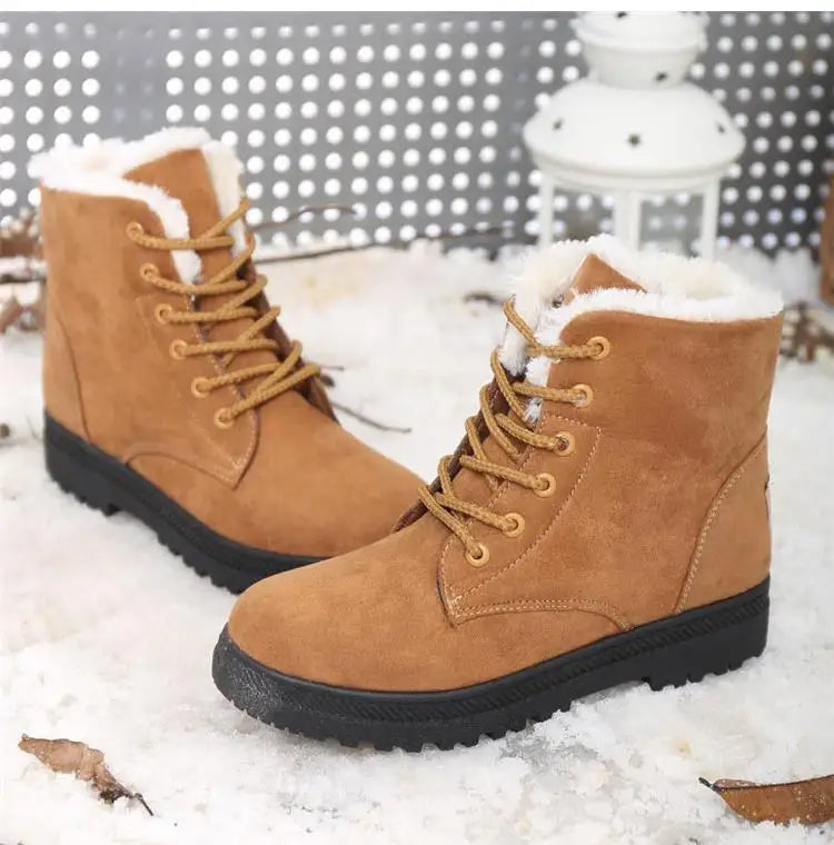 Women's Boots Snow Soft Shoes Woman Platform Ladies Shoes Casual Mid Women's High Boots Flat Winter Girls Boots Botas Mujer