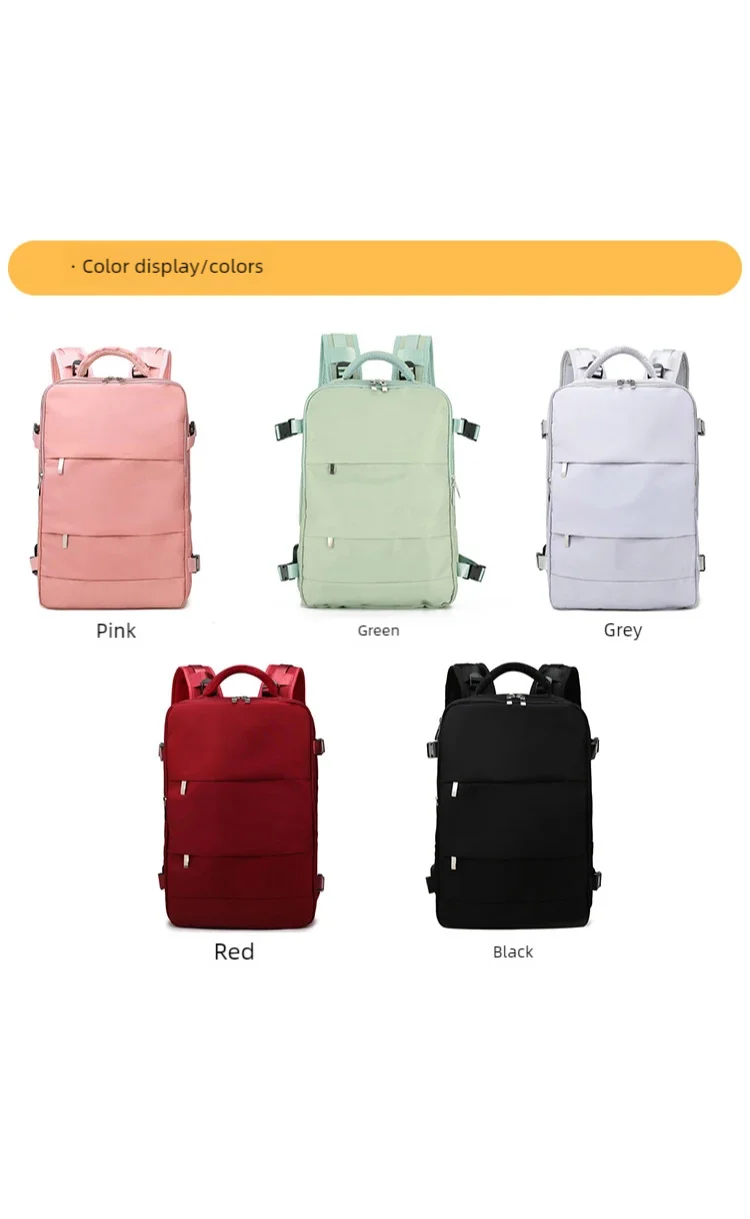 Travel Backpack Women Travel Lightweight Large Capacity Luggage Bag Multifunctional Casual Business 15.6inch Computer Backpack S