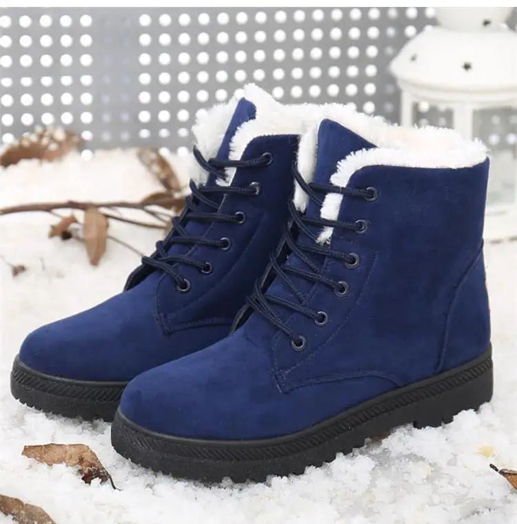 Women's Boots Snow Soft Shoes Woman Platform Ladies Shoes Casual Mid Women's High Boots Flat Winter Girls Boots Botas Mujer