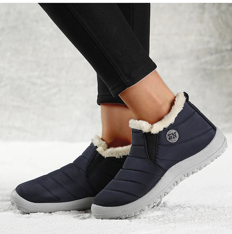 Platform Boots Women Snow New Ladies Shoes Slip On Shoes Woman Punk Ankle Boots Soft Plus Size Botas Mujer Winter Female Booties