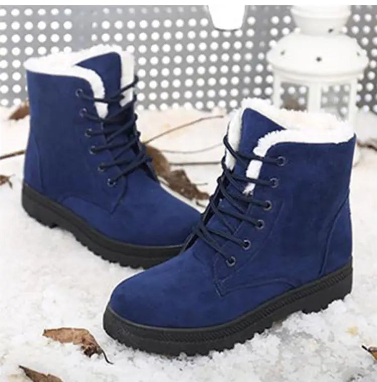 Women's Boots Snow Soft Shoes Woman Platform Ladies Shoes Casual Mid Women's High Boots Flat Winter Girls Boots Botas Mujer