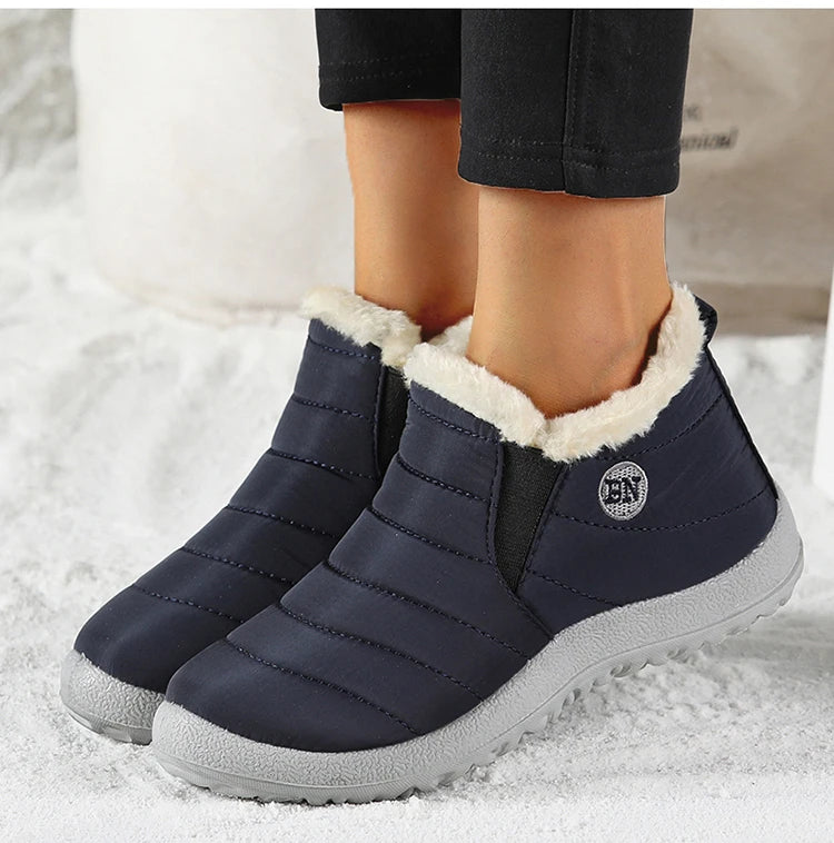 Platform Boots Women Snow New Ladies Shoes Slip On Shoes Woman Punk Ankle Boots Soft Plus Size Botas Mujer Winter Female Booties