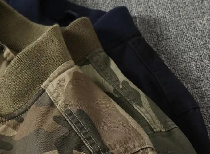 Autumn Winter Jackets American Camouflage Work Coat Men's Casual Outwear Zipper Stand Collar Jacket Men's Clothing