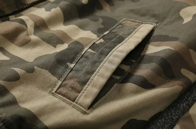 Autumn Winter Jackets American Camouflage Work Coat Men's Casual Outwear Zipper Stand Collar Jacket Men's Clothing