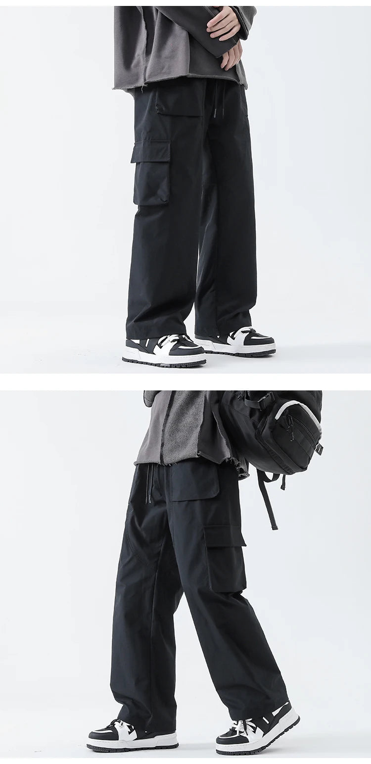 Men's Black Pants Hip Hop Streetwear Fashion Jogger Harem Trousers Man Casual Sweatpants Male Pants Big Size 5XL