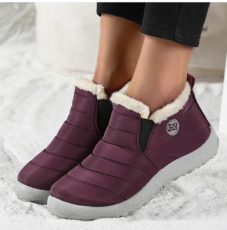 Platform Boots Women Snow New Ladies Shoes Slip On Shoes Woman Punk Ankle Boots Soft Plus Size Botas Mujer Winter Female Booties