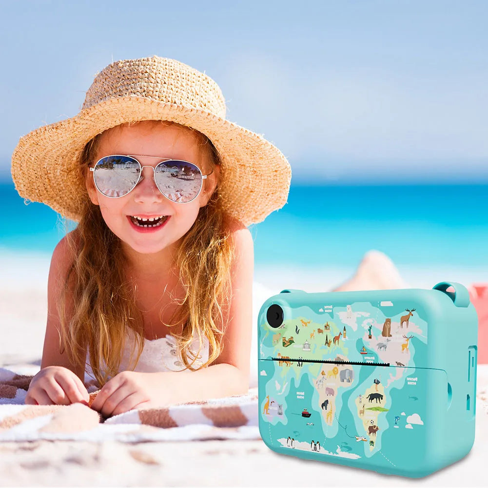 Digital Children Camera Instant Print Photo 2 Inch Screen Kids Camera Selfie Video Digital Camera Birthday Gifts for Girls Boys