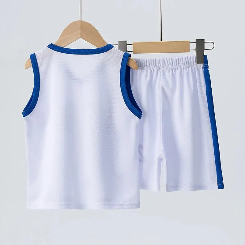 Summer CHILDREN'S Basketball Suit Boys and Girls Sports Vest Shorts Suit 23rd Handsome Boys and Students Vest Suit