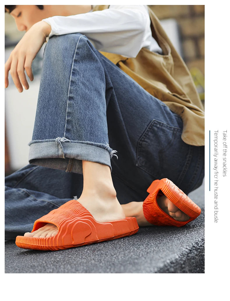 Soft Home Slippers Couple Summer Indoor Skid Proof Bathroom Slippers Sandals Hotel Solid Color Men Women Flip Flops Flat Shoes